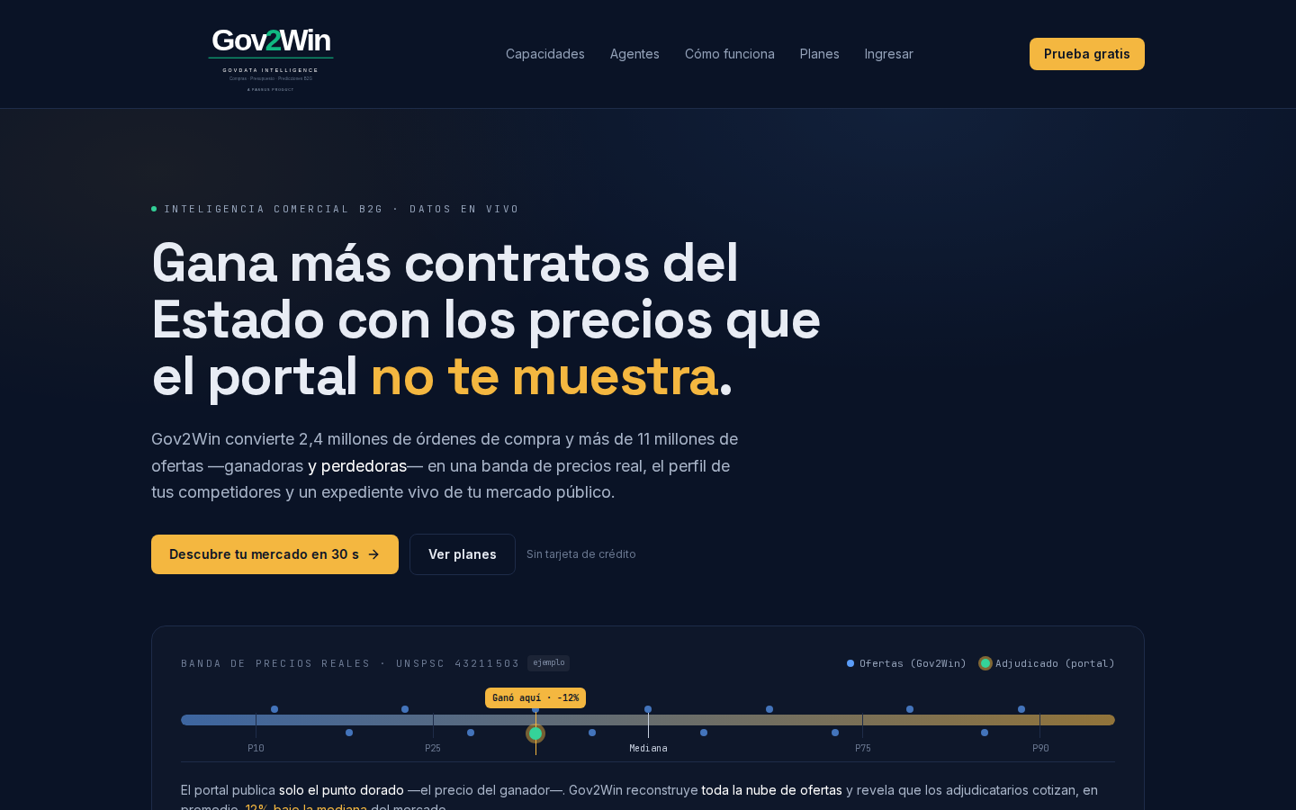Captura de pantalla de Gov2Win
